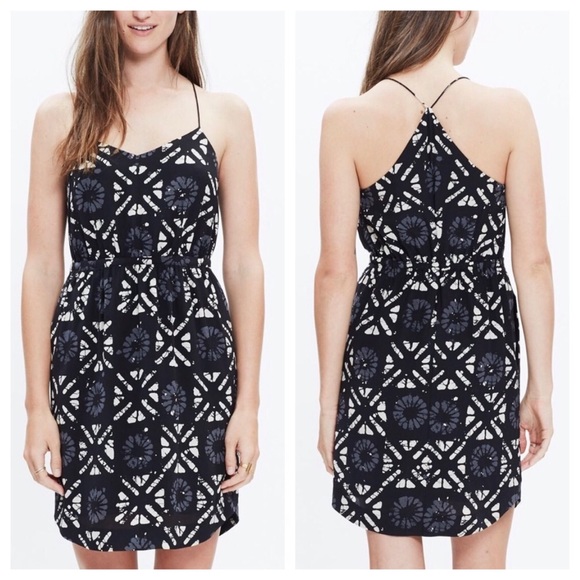 black silk cami dress